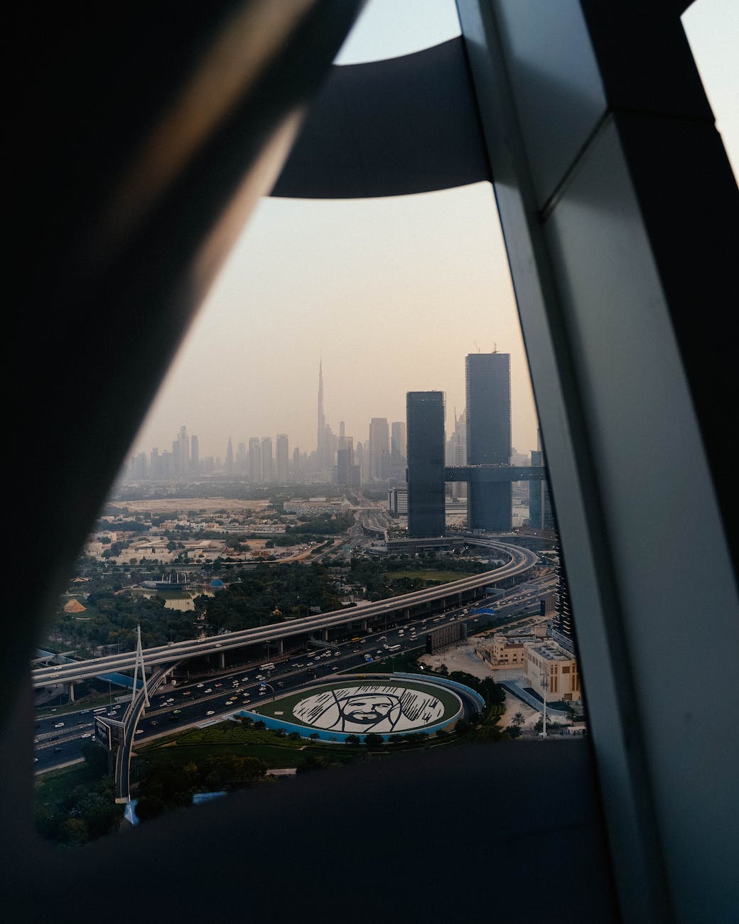 cityscape of dubai from the dubai frame